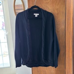 Liz Claiborne Navy Knot Cardigan Size Large
